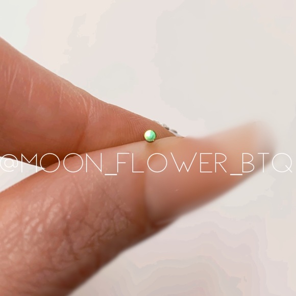 Rainbow Nail Head Hook Nose Ring - Picture 2 of 6